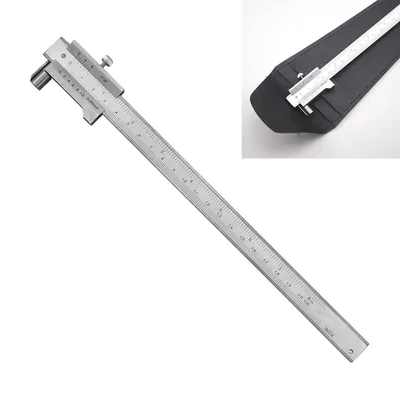 Produktbild von Messschieber, 0-200mm Anreiss Messschieber Streichmaß mit Feststellschraube Edelstahl Parallelanreisser Messwerkzeug, Genauigkeit 0,05 mm