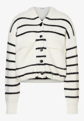 Produktbild von Streifen-Cardigan mit Kapuze