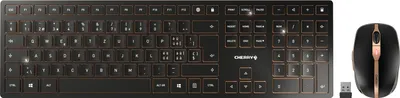 Produktbild von CHERRY DW 9100 SLIM, Kabellos, RF Wireless + Bluetooth, QWERTZ, Schwarz, Maus enthalten