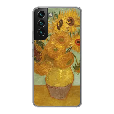 Produktbild von MuchoWow® Handyhülle Schutzhülle Hülle für Samsung Galaxy S22 Sonnenblumen - Vincent van Gogh Silikon Softcase Handy Hülle - Mobiltelefonhülle
