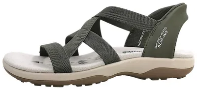 Productafbeelding van Skechers Reggae Slim Damenschuhe Sandalen Flach Grau Freizeit