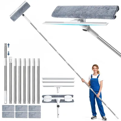 Fensterreinigungs-Set mit Teleskopstange, 4 m