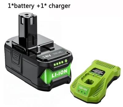 Zdjęcie produktu dla Akumulator 18V i ładowarka - akumulator zamienny do elektronarzędzi - 6,0Ah, 6000mAh, litowo-jonowy - 1 zestaw z ładowarką - kompatybilny z modelami P102–P109
