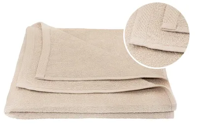 Produktbild von Handtuch - Badetuch - Beigefarben - 50x100cm - Frottierhandtuch - 100% Baumwolle