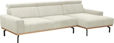 Produktbild von Max Winzer Sofa 2,5-Sitzer links / Longchair rechts Emmi - Cordstoff creme - Maße: 280 x 135 x 92 cm