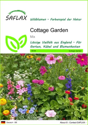 Produktbild von SAFLAX - Wildblumen: Cottage Garden - 1000 Samen - 21 Wildflower Mix