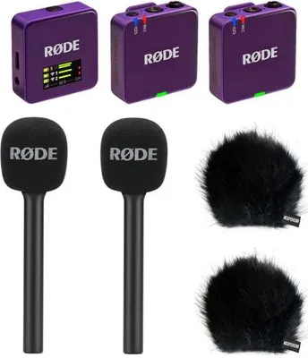 Image de Rode Système de microphone sans fil GO Gen 3 Lila Interview Set 2 BK