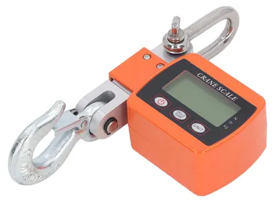 Image de Balance à crochet orange, affichage numérique LCD HD, capteur haute précision, grue électronique, 1102 lb, 500 kg