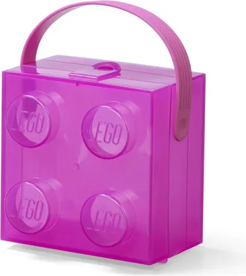 Zdjęcie produktu dla LEGO 40240009 Pudełko na lunch LEGO z uchwytem, fioletowo-przezroczyste