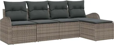 Image de Ensemble de canapé de jardin Gris polyrotin