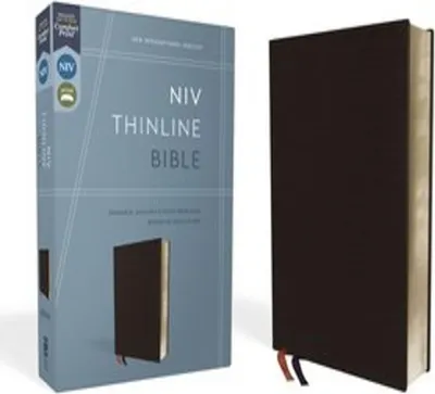 Produktbild von NIV, Thinline Bible, Lederfaserstoff, Black, Red Letter Edition