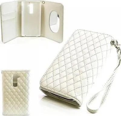 Produktbild von LG G2 (D802) Booksytle Handtasche Mirror Weiss