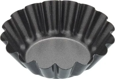 Image de Moules à mini-tartelettes, noirs, en acier, 67 x 67 x 2 cm, revêtement antiadhésif