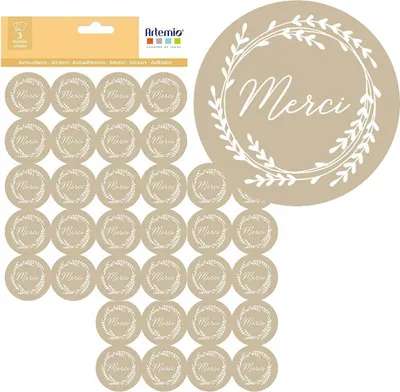 Obrázok produktu pre 180 ďakovných nálepiek Ø 3,5 cm