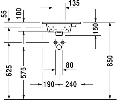Produktbild von Duravit DU Möbelhandwaschbecken ME by Starck 430mm,o.ÜL,m.HLB r,1 HL,weiß seidenm,WG