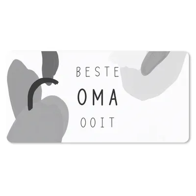 Produktbild von MuchoWow® Mauspad Mousepad Sprüche - Zitate Best Grandma Ever - Muttertag - Oma Geschenk - schwarz-weiß 60x30 cm - Mousepads - Maus Mat - Pad - Mausunterlage - Nachhaltig
