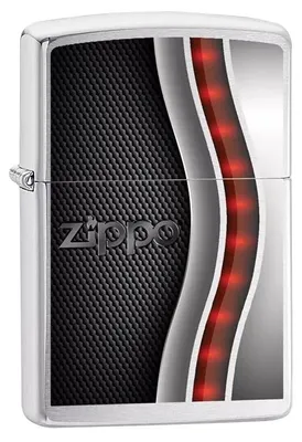Produktbild von Zippo Sturmfeuerzeug - Red & Black, Brushed Chrome, Color Image - Nachfüllbar -
