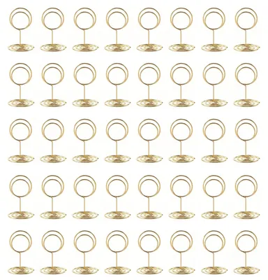 Image de Lot de 40 porte-cartes de table dorés pour la décoration