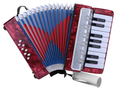 Obrázek produktu pro Akkordeon pro začátečníky - 17 kláves - 8 basových tlačítek - Lehký a odolný