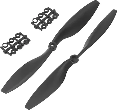 Obrázek produktu pro Vrtule pro RC letadla, černý nylon, ohebná, aerodynamický design, snadná montáž, vrtule pro RC letadla s kladným/záporným směrem otáčení