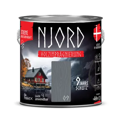 Produktbild von Holzimprägnierung NJORD 2,5L Holzschutz (09) Vulkanischer Strand Schutzlack Wetterfest