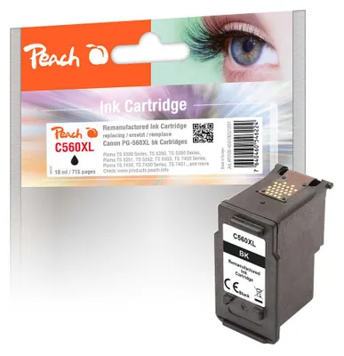 Obrázek produktu pro Peach PI100-450, Vysoká (XL) výtěžnost, Černá, 18 ml, 1 kusů, 715 str., Balení po jednom