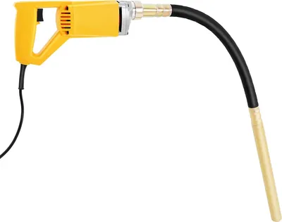 Produktbild von Betonrüttler - Handgerät - Leistung 800 W - EU-Stecker - Vibrationswelle 1 m - Frequenz 5600/min - Nadel 25–50 mm - Gelb