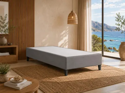 Produktbild von 4myBaby GmbH bettgestell 90 x 200 mit Holzlatten| bedframe Hotelbett ohne Matratze | bettgestelle mit lattenrost Leicht zu reinigen und langlebig, KI-generiertes Bild