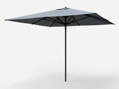 Produktbild von COSTWAY Sonnenschirm 300x300cm, quadratischer Gartenschirm, Terrassenschirm Alu, Marktschirm für Garten, Balkon, Terrasse, Anthrazit