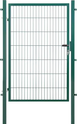 Produktbild von Arvotec Gartentor BxH 120x140 cm mit Schließzylinder und Zaunanschluss Moosgrün Gitterzauntor Stabmattentor Einzeltor Doppelstabmattentor Gartentür