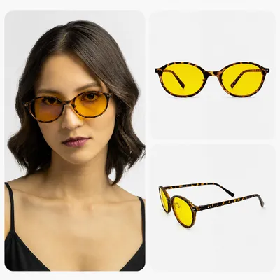 Produktbild von Computerbrille mit Blaulichtfilter 97%, Damen, Tortoise, Fovea Blue® Sonya Calm Blaulichtfilter-Brille