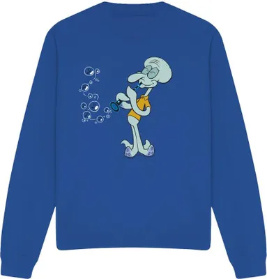 Image de Bob l'éponge - "La clarinette de Squidward" Sweatshirt für Herren/Damen Uni TV12832 (XXL) (Königsblau)