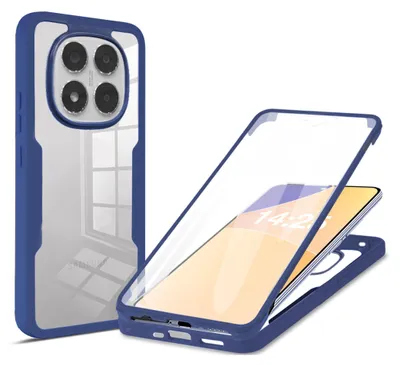 Produktbild von 360 Grad Rundum Schutz Handyhülle für Xiaomi Redmi Note 14 Pro Full Cover Vollschutz Case Farbe: Blau
