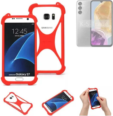Produktbild von K-S-Trade Handy-Hülle kompatibel mit Samsung Galaxy M15 5G Schutz-Hülle Bumper Silikon Schutz Hülle Cover Case Silikoncase Silikonbumper TPU