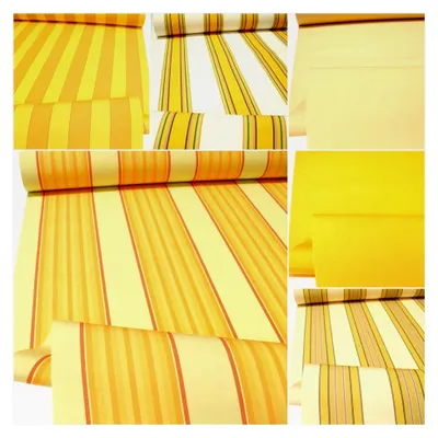 Produktbild von Markisenstoffe Meterware mit UV-Schutz | kein Ausbleichen langlebig wetterfest | wasserdichter Markisenstoff 120 cm breit Premium Sonnenschutz Planenstoff zum Nähen (Vanille Orange)