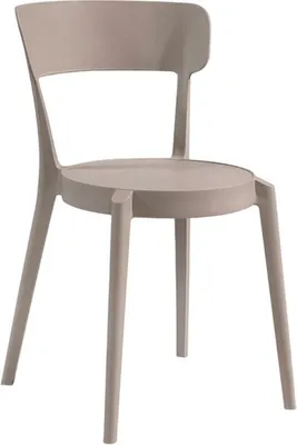 Image de Chaise de restaurant en POLYPROPYLENE Taupe pour Exterieur