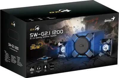 Produktbild von Genius GX GAMING SW-G2.1 1200, 2.1, 36W, schwarz, Lautstärkeregler