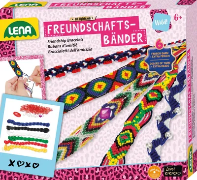 Produktbild von Lena Friendship bracelets, Armbänder-Bastelset für Kinder, 6 Jahr(e), Mehrfarbig