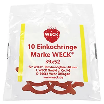 Obrázok produktu pre Gumové krúžky WECK 39x52mm 10bag