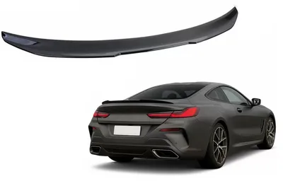 Productafbeelding van Spoiler, achterspoiler voor BMW 8-serie G15 Coupé, modeljaren 2018-2026, glanzend zwart.