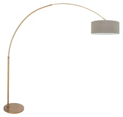 Image de Lampadaire - bronze - Sparkled Light - lin métal textile - Ø 45cm - E27 - 4904BR - Steinhauer