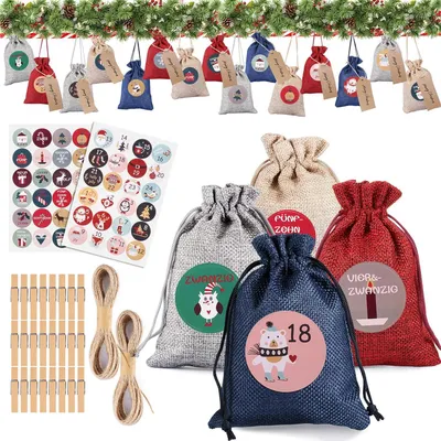 Produktbild von DazSpirit 24 Adventskalender DIY Befüllen Aufkleber Kinder Frauen Männer