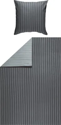 Produktbild von Looks by Wolfgang Joop Bettwäsche anthrazit-silber 1x 155x220 cm + 1x 80x80 cm