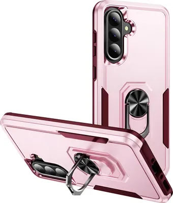 Image de Avizar, étui antichoc pour Samsung Galaxy A56 avec support pour anneau, rose