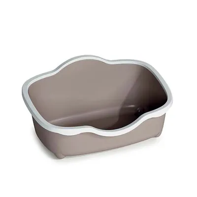 Produktbild von Katzentoilette Très Chic open 56x39x26cm, weiß/taupe