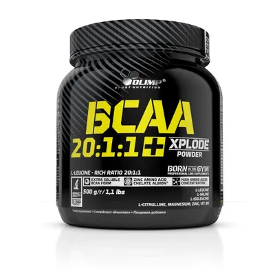 Obrázok produktu pre OLIMP BCAA 20:1:1 + Xplode Aminokyseliny v prku, 500g, prchu: grapefruit