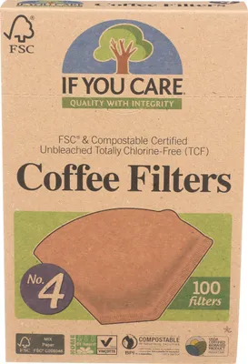 Kaffeefilter Nr. 4, ungebleicht, 100 Stück