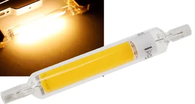 Image de Spot LED R7s 118mm 8Watt 930 lumens 360° angle de rayonnement blanc chaud