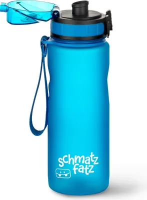 Produktbild von Klarstein Trinkflasche 0,5L, Sport Trinkflasche zum Wandern, Schule & Fitnessstudio, Geschmacksneutrale Wasserflasche Auslaufsicher, Trinkflasche mit Fruchteinsatz, Fitness Trinkflasche BPA-Frei, Blau