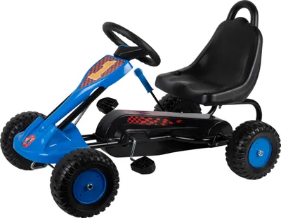 Produktbild von Gokart Stahl - Einstellbar - Handbremse - Max 35 Kilo - 3-4 Jahre - Blau/ Schwarz